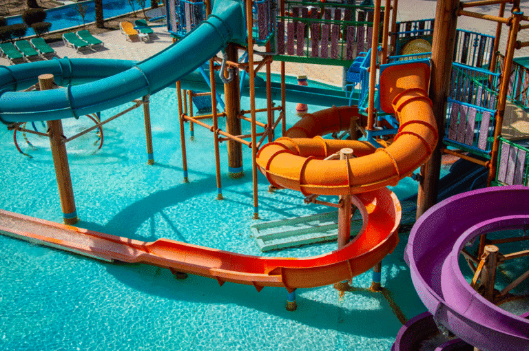 Toboggan de Aqualibi pris lors du test de Aqualibi Wavre